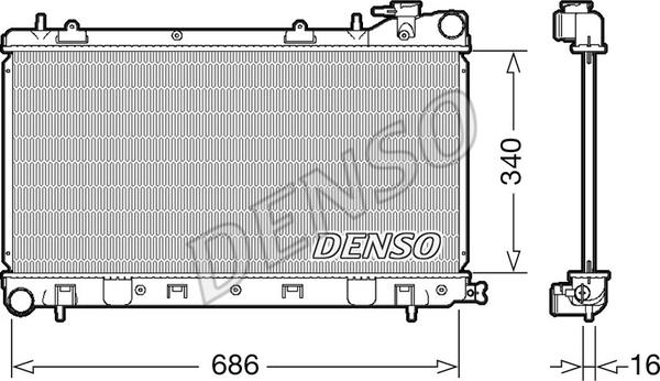 Denso DRM36017 - Радіатор, охолодження двигуна avtolavka.club