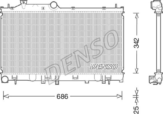 Denso DRM36022 - Радіатор, охолодження двигуна avtolavka.club