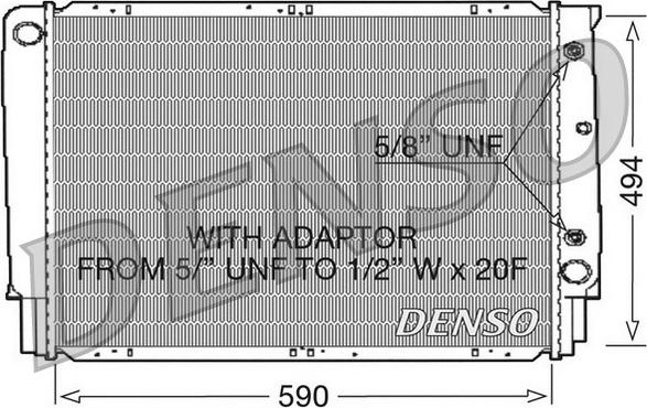 Denso DRM33054 - Радіатор, охолодження двигуна avtolavka.club