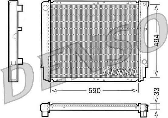 Denso DRM33050 - Радіатор, охолодження двигуна avtolavka.club