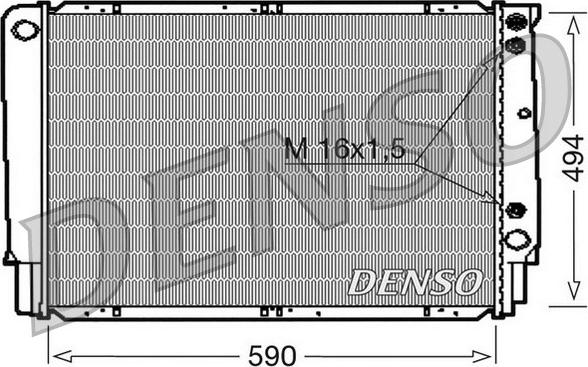 Denso DRM33053 - Радіатор, охолодження двигуна avtolavka.club