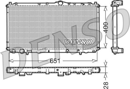 Denso DRM33060 - Радіатор, охолодження двигуна avtolavka.club