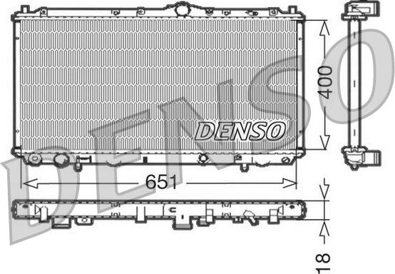 Denso DRM33061 - Радіатор, охолодження двигуна avtolavka.club