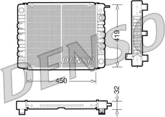 Denso DRM33002 - Радіатор, охолодження двигуна avtolavka.club