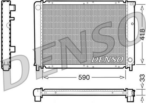 Denso DRM33031 - Радіатор, охолодження двигуна avtolavka.club