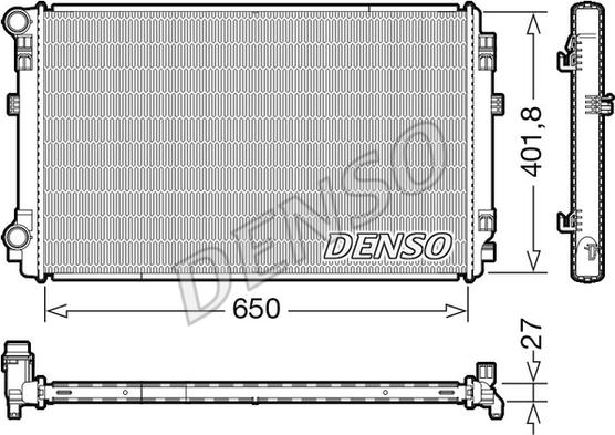 Denso DRM32048 - Радіатор, охолодження двигуна avtolavka.club
