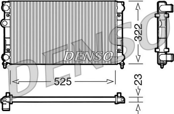 Denso DRM32005 - Радіатор, охолодження двигуна avtolavka.club