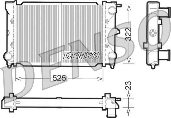 Denso DRM32003 - Радіатор, охолодження двигуна avtolavka.club