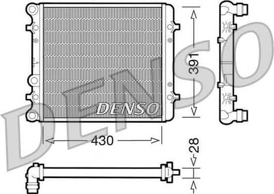 Denso DRM32002 - Радіатор, охолодження двигуна avtolavka.club