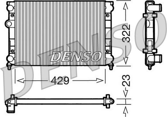 Denso DRM32007 - Радіатор, охолодження двигуна avtolavka.club