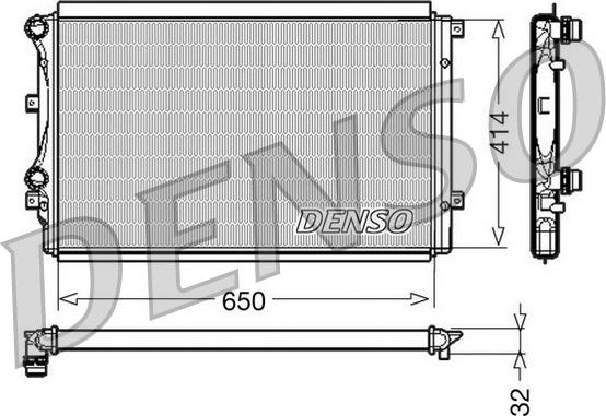 Denso DRM32015 - Радіатор, охолодження двигуна avtolavka.club
