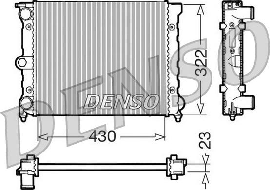 Denso DRM32022 - Радіатор, охолодження двигуна avtolavka.club