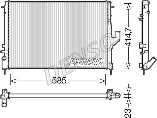 Denso DRM37001 - Радіатор, охолодження двигуна avtolavka.club