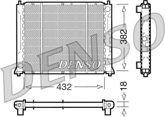 Denso DRM24004 - Радіатор, охолодження двигуна avtolavka.club