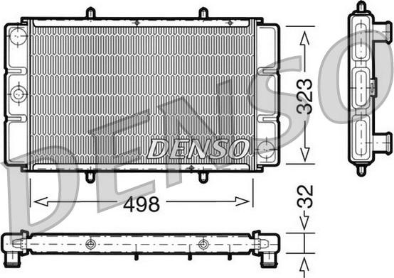 Denso DRM24010 - Радіатор, охолодження двигуна avtolavka.club