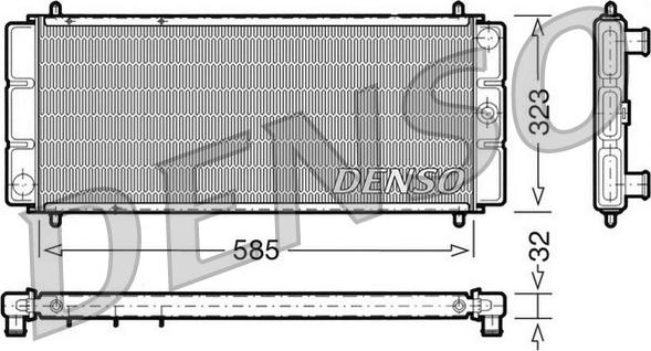 Denso DRM24011 - Радіатор, охолодження двигуна avtolavka.club