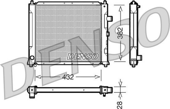 Denso DRM24013 - Радіатор, охолодження двигуна avtolavka.club