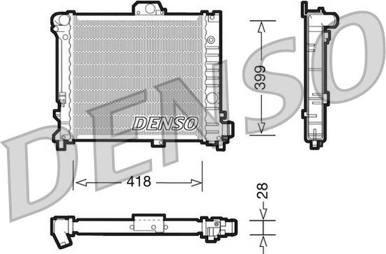Denso DRM25004 - Радіатор, охолодження двигуна avtolavka.club