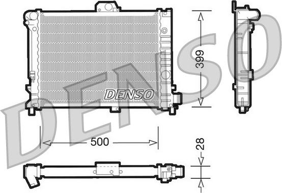 Denso DRM25005 - Радіатор, охолодження двигуна avtolavka.club