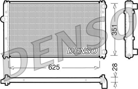 Denso DRM26001 - Радіатор, охолодження двигуна avtolavka.club
