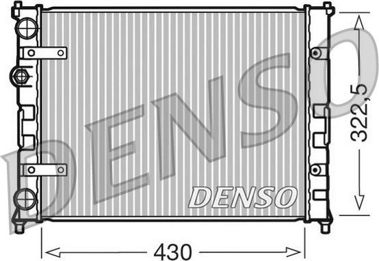 Denso DRM26007 - Радіатор, охолодження двигуна avtolavka.club