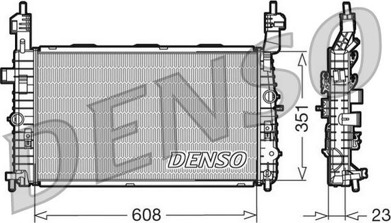 Denso DRM20093 - Радіатор, охолодження двигуна avtolavka.club