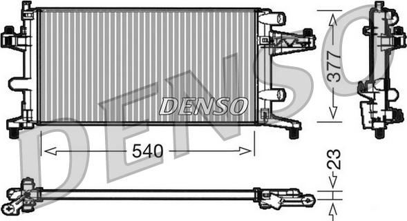 Denso DRM20040 - Радіатор, охолодження двигуна avtolavka.club