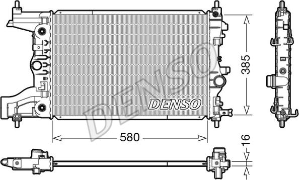 Denso DRM20005 - Радіатор, охолодження двигуна avtolavka.club