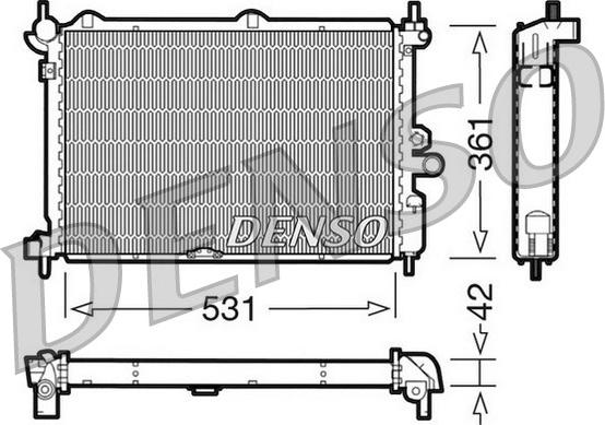 Denso DRM20014 - Радіатор, охолодження двигуна avtolavka.club