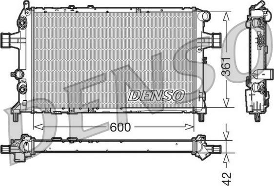 Denso DRM20016 - Радіатор, охолодження двигуна avtolavka.club