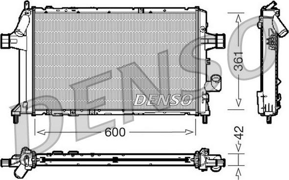 Denso DRM20085 - Радіатор, охолодження двигуна avtolavka.club