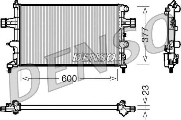 Denso DRM20081 - Радіатор, охолодження двигуна avtolavka.club