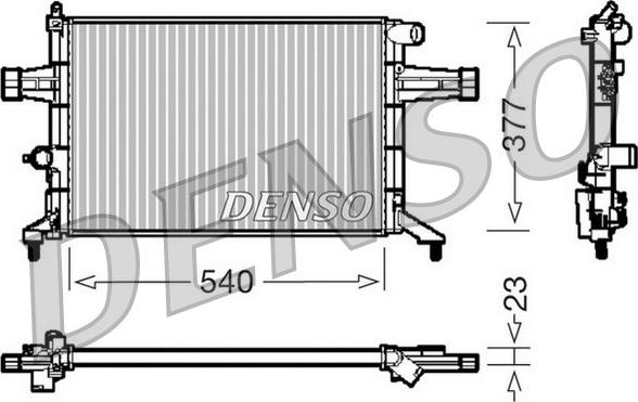 Denso DRM20082 - Радіатор, охолодження двигуна avtolavka.club