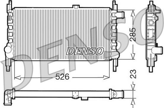 Denso DRM20035 - Радіатор, охолодження двигуна avtolavka.club