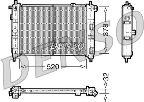 Denso DRM20030 - Радіатор, охолодження двигуна avtolavka.club