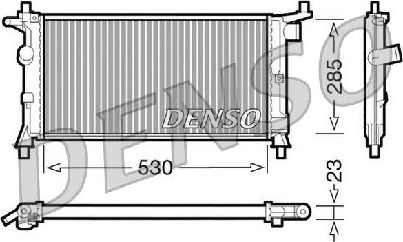 Denso DRM20037 - Радіатор, охолодження двигуна avtolavka.club