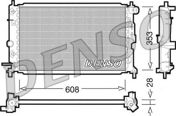 Denso DRM20026 - Радіатор, охолодження двигуна avtolavka.club