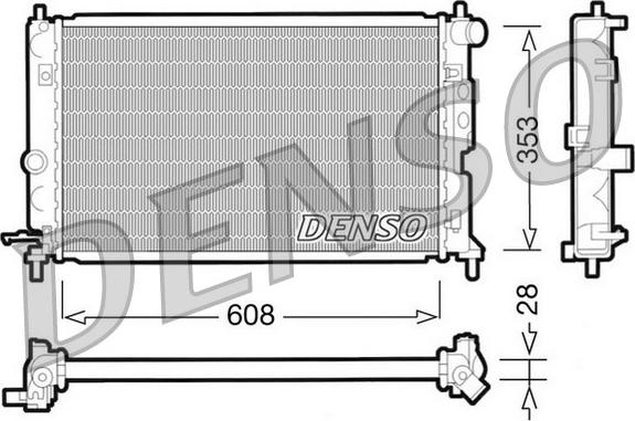 Denso DRM20027 - Радіатор, охолодження двигуна avtolavka.club
