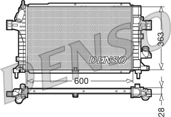 Denso DRM20100 - Радіатор, охолодження двигуна avtolavka.club