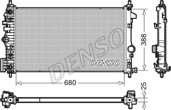 Denso DRM20108 - Радіатор, охолодження двигуна avtolavka.club