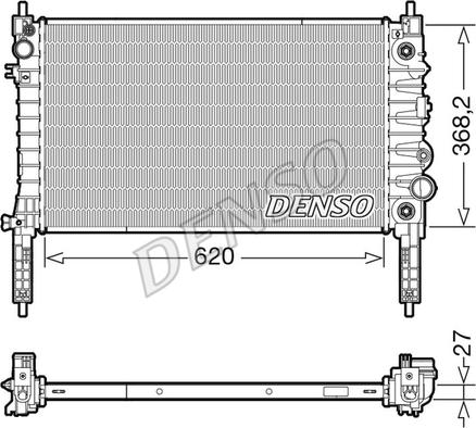 Denso DRM20119 - Радіатор, охолодження двигуна avtolavka.club