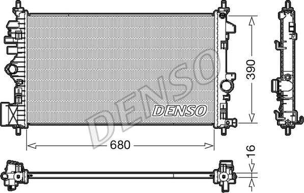 Denso DRM20110 - Радіатор, охолодження двигуна avtolavka.club