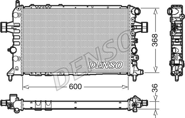 Denso DRM20112 - Радіатор, охолодження двигуна avtolavka.club