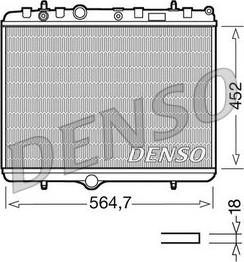 Denso DRM21055 - Радіатор, охолодження двигуна avtolavka.club