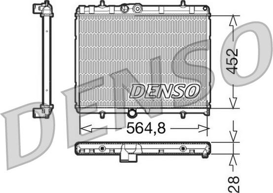 Denso DRM21057 - Радіатор, охолодження двигуна avtolavka.club