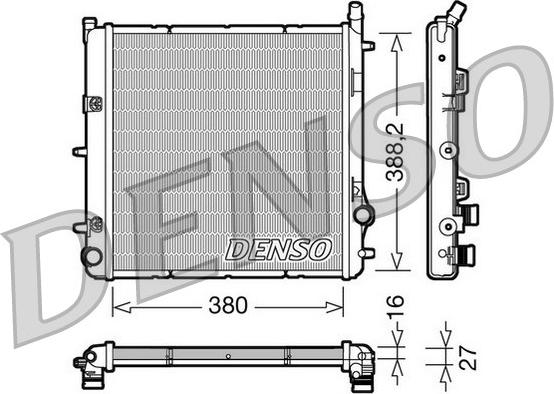 Denso DRM21005 - Радіатор, охолодження двигуна avtolavka.club