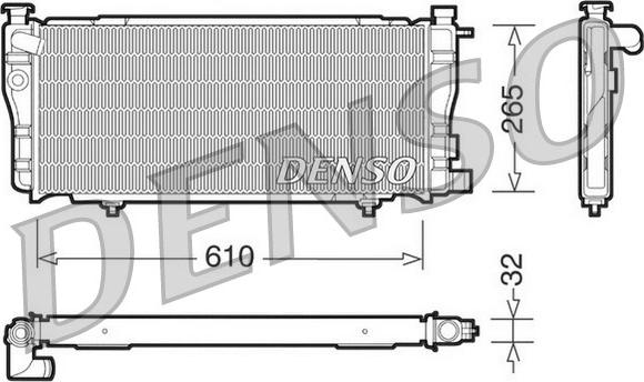 Denso DRM21012 - Радіатор, охолодження двигуна avtolavka.club