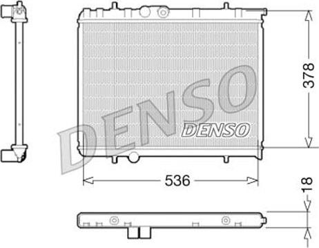 Denso DRM21034 - Радіатор, охолодження двигуна avtolavka.club