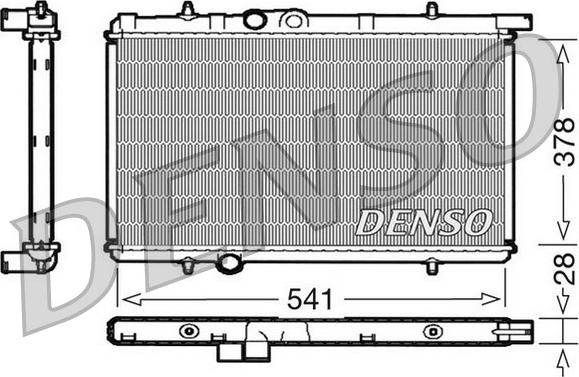 Denso DRM21021 - Радіатор, охолодження двигуна avtolavka.club