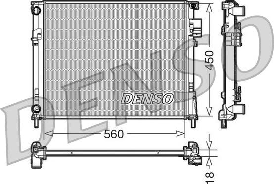 Denso DRM23095 - Радіатор, охолодження двигуна avtolavka.club